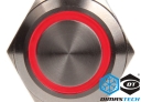 Pulsante a Pressione DimasTech®, 25 mm ID, Azione Alternata, Colore Led Rosso